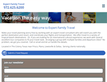 Tablet Screenshot of expertfamilytravel.com